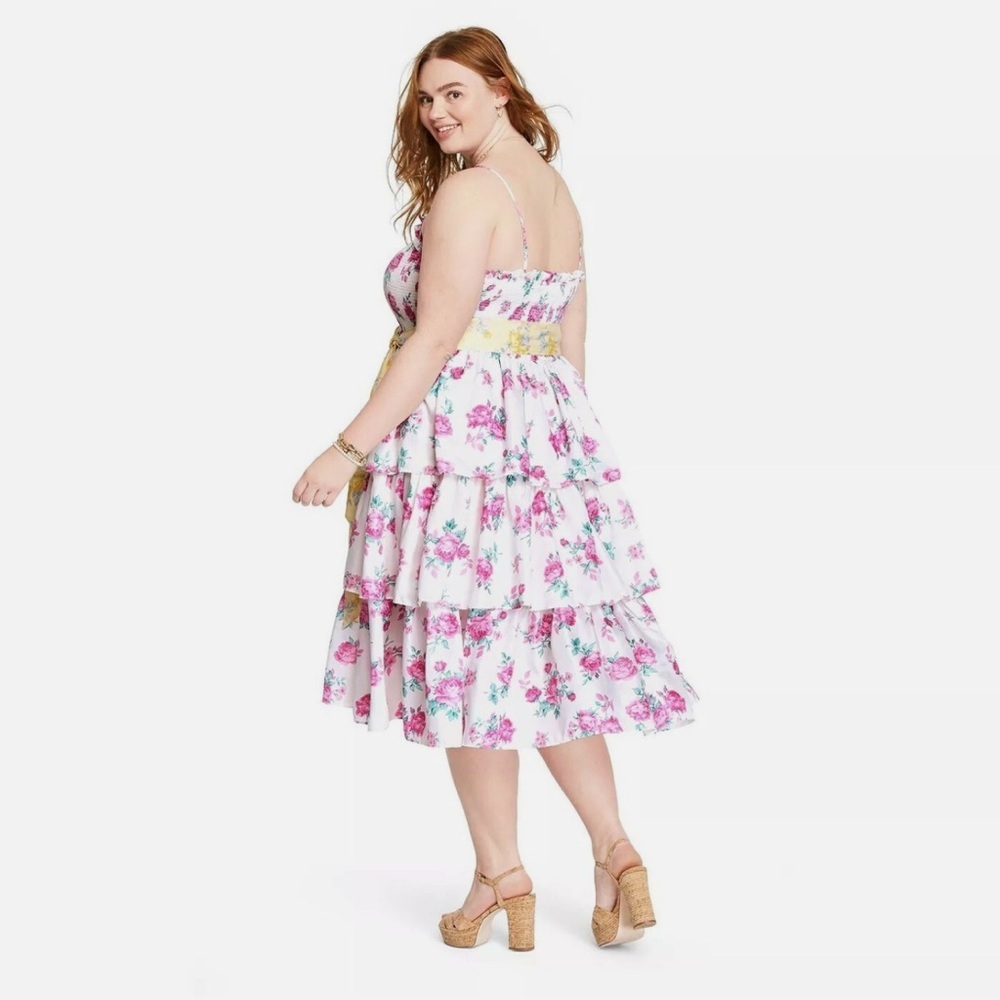 LoveShackFancy x TARGET Sz 2X Elise dress Tiered Dress Floral - Picture 8 of 16